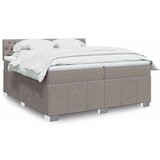 vidaXL Krevet s oprugama i madracem smeđesivi 200x200 cm od tkanine Cijene
