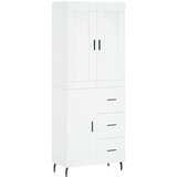  Visoka komoda bijela 69,5x34x180 cm konstruirano drvo Slike