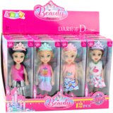 Mini lutka princeze s krunom, šarena haljina, miks 14 cm | shoptok.hr