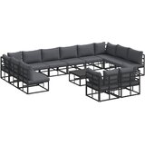  Sjedeća garnitura za vrt 13 kom. Crna Aluminij | shoptok.hr