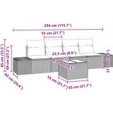  Set sofe s jastukom s jastukom 5 pcs Crna poliratan | shoptok.hr