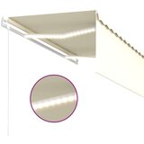 vidaXL Avtomatska tenda s senčilom LED + senzor 3x2,5 m krem | Shoptok.si