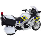 Metalni policijski motor za igru sa zvučnim i svjetlosnim efektima 1:12 - bijelo/žuto/plavi | shoptok.hr