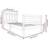  Posteljni okvir trden les 100x200 cm, (20644619) | Shoptok.si