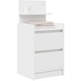 vidaXL Nočne omarice z 2 predaloma 2 kosa bela 38x34x80 cm | Shoptok.si