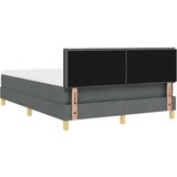  LED Box Spring Krevet Tamno siva 140 x 190 cm tkanina | shoptok.hr