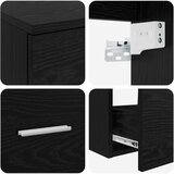  Set namještaja za kupaonicu 2 kom. Crni hrast Konstruirano drvo | shoptok.hr