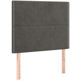 Box spring krevet s madracem tamnosivi 90x200 cm baršunasti | shoptok.hr