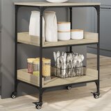 vidaXL Kuhinjski voziček sonoma hrast 60x41x80,5 cm inženirski les | Shoptok.si