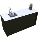  Ormarić sa sudoperom za ljetnu kuhinju (D x Š x V: 180 x 63 x 92 cm, Plemeniti čelik) Cijene