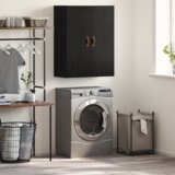 vidaXL Zidni ormarić Zidne Crna 69.5 x 34 x 90 cm Konstruirano drvo | shoptok.hr