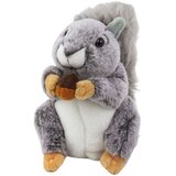 Plišana igračka vjeverica s orahom, siva, 22 cm | shoptok.hr