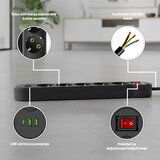 Razvodnik sa 5 mesta 2m 1.5mm2+pr. 2xUSB+tip C | ePonuda.com