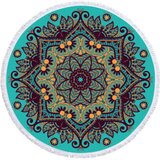  Okrogla brisača za na plažo Mandala - Dizajn #1 Cene