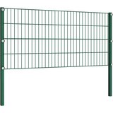  Ogradni panel sa stupovima od željeza 1557,5 x 80 cm zelene boje | shoptok.hr
