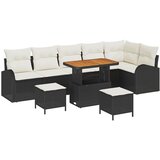  Sjedeća garnitura za vrt 9 kom. Crna poliratan 289 x 124 x 85 cm | shoptok.hr