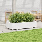  Vrtna sadilica bijela 110x60x26,5 cm od masivne borovine | Eponuda.com