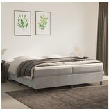  Okvir Za krevet s oprugama svjetlosivi 200x200 cm baršunasti | shoptok.hr