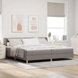  Boxspring - Krevet s oprugama s madracem Sivo-smeđa 200 x 200 cm tkanina | shoptok.hr