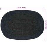  Preproge za površine Ovalna Črna 152 x 245 cm Juta, (5000132964) | Shoptok.si