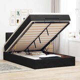  Otomanski krevet madracem i LED crna 120x190 cm baršun | shoptok.hr
