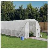 vidaXL Rastlinjak z jeklenim okvirjem bel 40 m 20x2x2 m | Shoptok.si