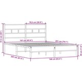  Okvir kreveta bez madraca boja hrasta sonome 160x200 cm drveni | shoptok.hr