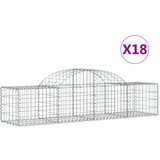  Obokane gabion košare 18 kosov 200x50x40/60 cm pocinkano železo, (21000544) | Shoptok.si