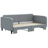  Dnevni krevet na razvlačenje svjetlosivi 100x190 cm od tkanine | shoptok.hr