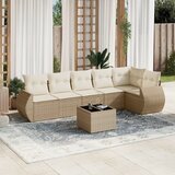vidaXL 7-dijelni set vrtnih sofa od poliratana s jastucima bež | shoptok.hr
