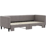  Dnevni krevet na razvlačenje smeđesivi 80 x 200 cm od tkanine | shoptok.hr