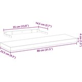  Plutajuća polica 80x23,5x4 cm od konstruiranog drva | shoptok.hr