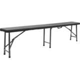  Sklopive vrtne klupe 2 kom 180 cm HDPE crne | Eponuda.com