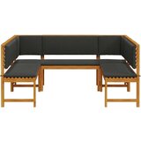  5-delni set vrtnarskih klopi s blazinami iz trdega akacijevega lesa, (22015513) | Shoptok.si