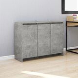 vidaXL Komoda betonsko siva 102x33x75 cm iverna plošča | Shoptok.si