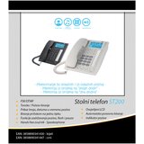 Mean IT Analogni telefon, stoni, LCD ekran, bela - ST200 White | ePonuda.com