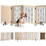 PawHut Pasja vrata, prostostoječa, zložljiva varnostna vrata, V x Š: 70 x 205 cm, 4 paneli, (5000240184) | Shoptok.si