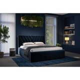 Boxxx OBLAZINJENA POSTELJA 140 cm x 200 cm , tekstil temno modra | Shoptok.si