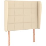  Uzglavlje s ušima krem 93x23x118/128 cm od tkanine | shoptok.hr
