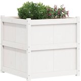  Vrtna sadilica bijela 70 x 70 x 70 cm od masivne borovine | shoptok.hr