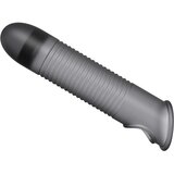 SuperLove Ultra Thin Liquid Silicone Penis Sleeve Ribbed Large Cene