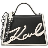 Karl Lagerfeld Ručna torbica crna / prljavo bijela | shoptok.hr
