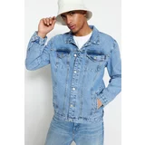 Trendyol Men's Blue Regular Fit Denim Jeans Jacket