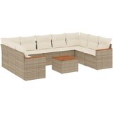 Maison Chic Seti vrtnega pohištva - Vrtna garnitura - Vrtni pohištvo set 10-delna z blazinami bež poli ratan, (21821670) | Shoptok.si
