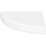  Plutajuća kutna polica visoki sjaj bijela 25x25x3,8 cm MDF | Eponuda.com