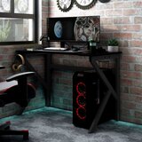 vidaXL igraći stol s nogama u obliku slova K crni 110 x 60 x 75 cm Cijene