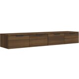 Maison Chic Stenska omarica - Zidna omarica 2 kosa rjavi hrast 68x30x20 cm konstruiran les iu1094, (22063620) | Shoptok.si