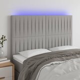  LED uzglavlje svjetlosivo 144x5x118/128 cm od tkanine | Eponuda.ba