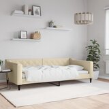  Dnevni krevet krem 100 x 200 cm od tkanine | shoptok.hr