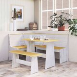  3-dijelni blagovaonski set od masivne borovine boja meda/bijeli | shoptok.hr
